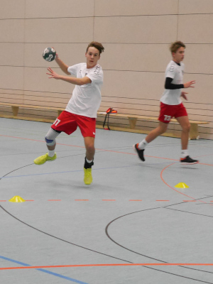 Handball Torhüter Balancieren